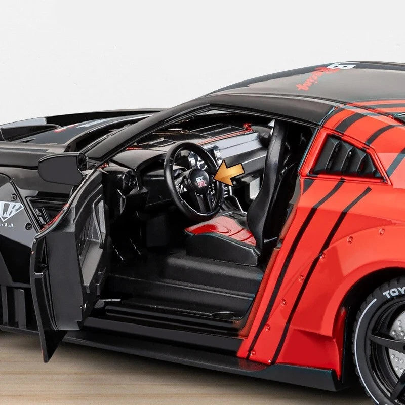 1:24 Diecast Nissan GTR R35 Model Car With Smoke
