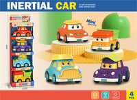 4Pcs Inertial Mini Cartoon Racing Cars