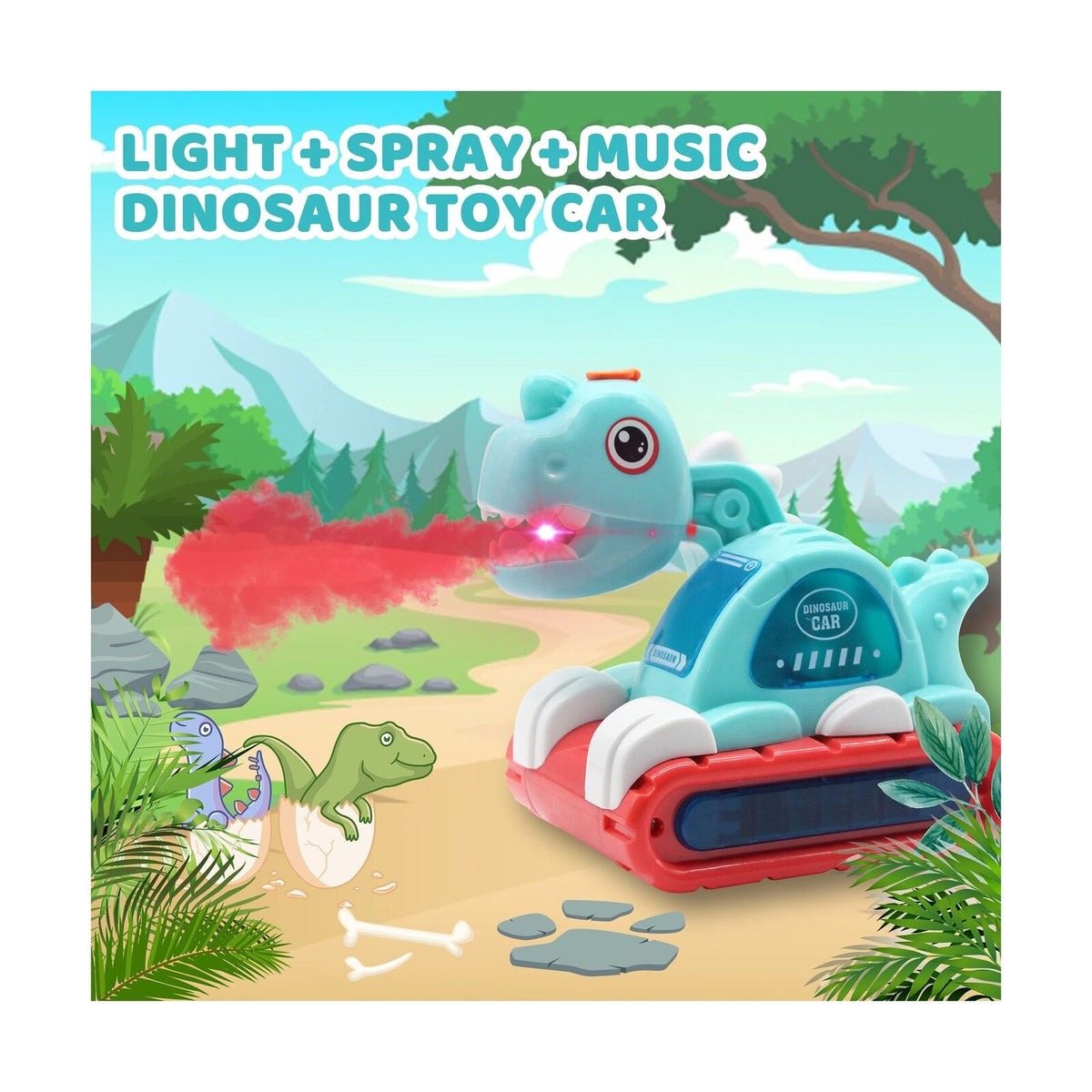 Dinosaur Water Spray Excavator Car
