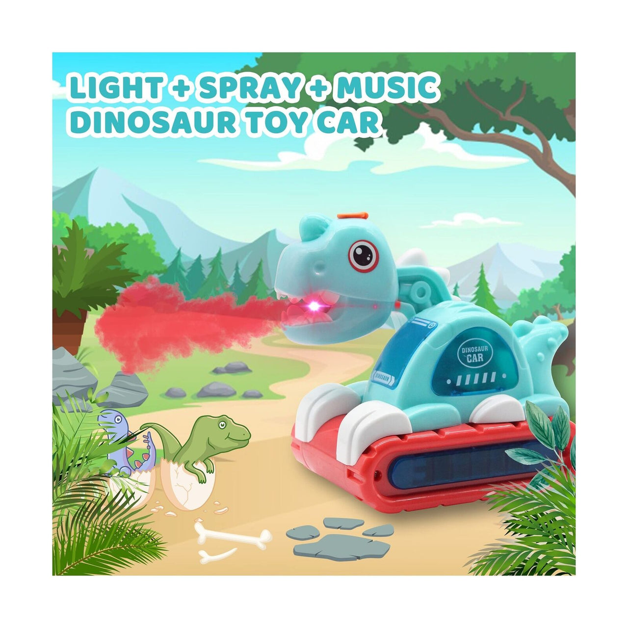 Dinosaur Water Spray Excavator Car