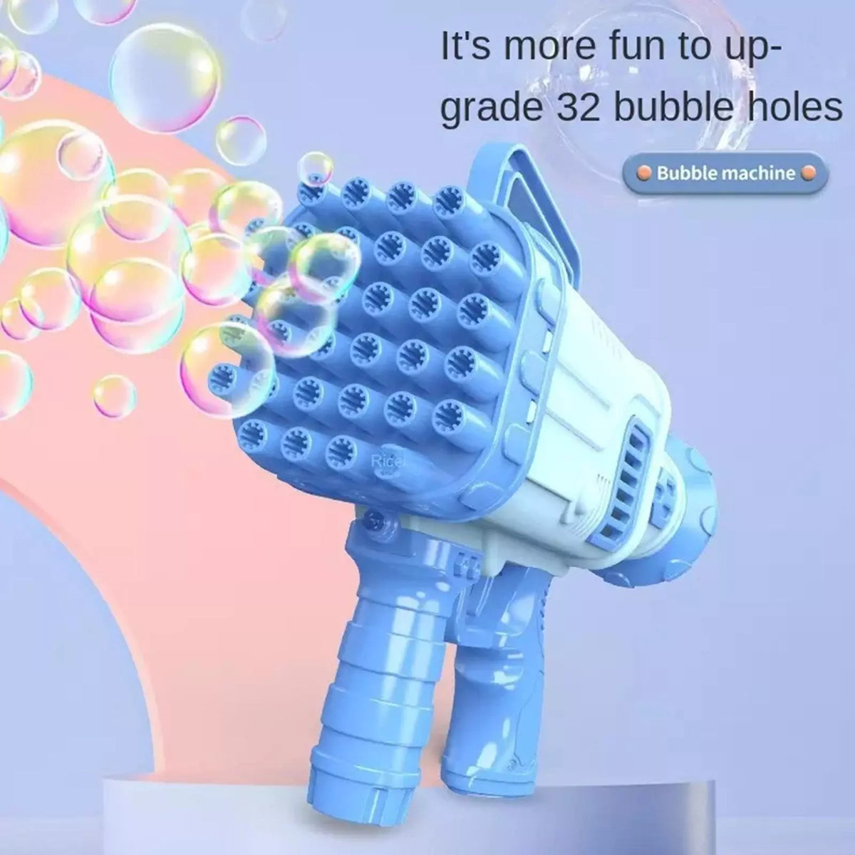 32 Holes Bazooka Colorful Bubble Gun