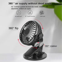 Rechargeable Mini Slim Table Clamp Fan