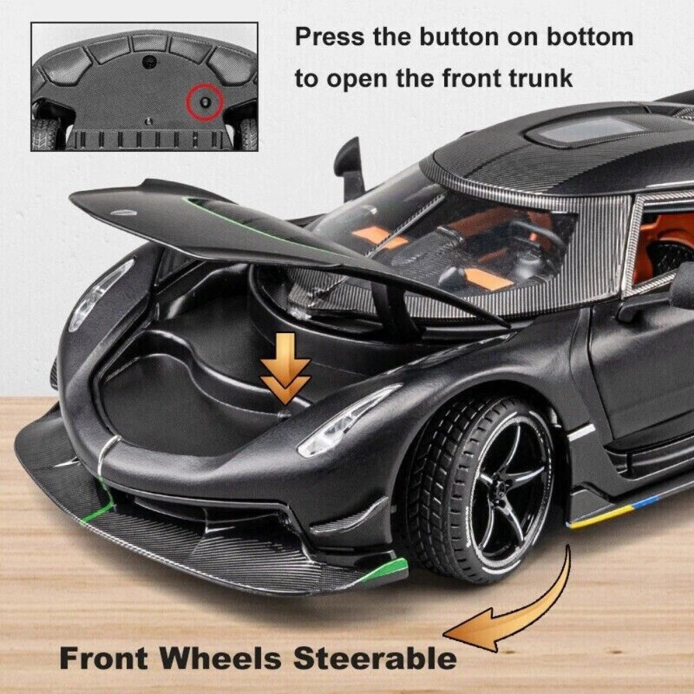 1:24 Diecast Koenigsegg Model Car With Smoke