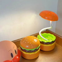 Rechargeable Cute Burger Table Lamp With Sharpener