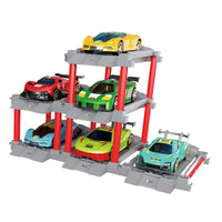 DIY Parking Lot With 6Pcs Mini Alloy Cars