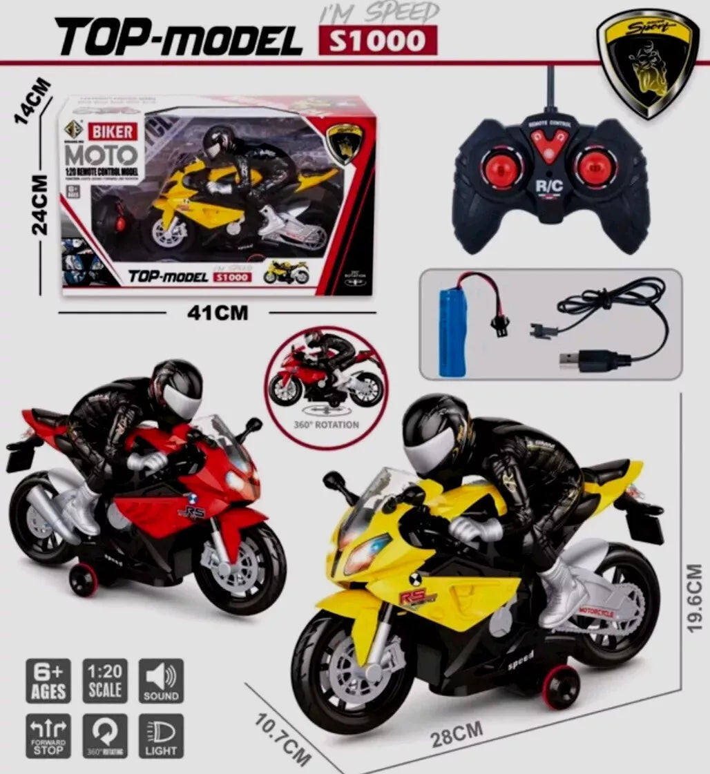 1:20 RC BMW S1000 Stuntman Sports Bike