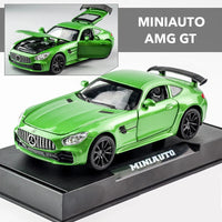 1:32 Diecast Mercedes AMG GT With Acrylic Display Box - Green