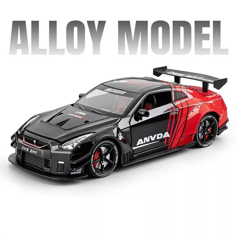1:24 Diecast Nissan GTR R35 Model Car With Smoke