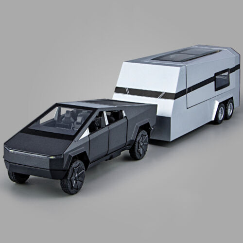 1:32 Tesla Pickup Truck With Trailer