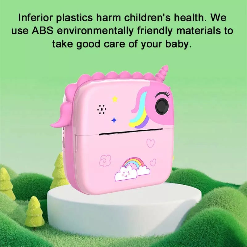 Kids Dual Lens Unicorn Instant Digital Printing Camera