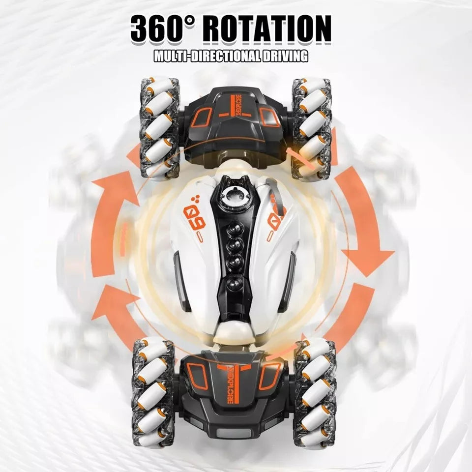 Remote & Gesture Control Dual Form Spray Stunt Twist Car