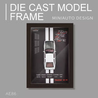 1:32 Diecast Trueno AE86 Model 3D Photo Frame