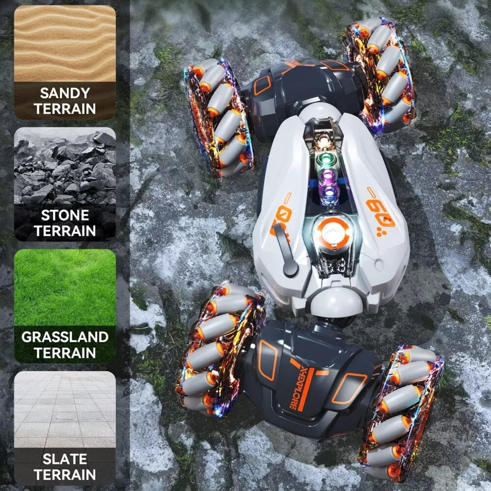 Remote & Gesture Control Dual Form Spray Stunt Twist Car