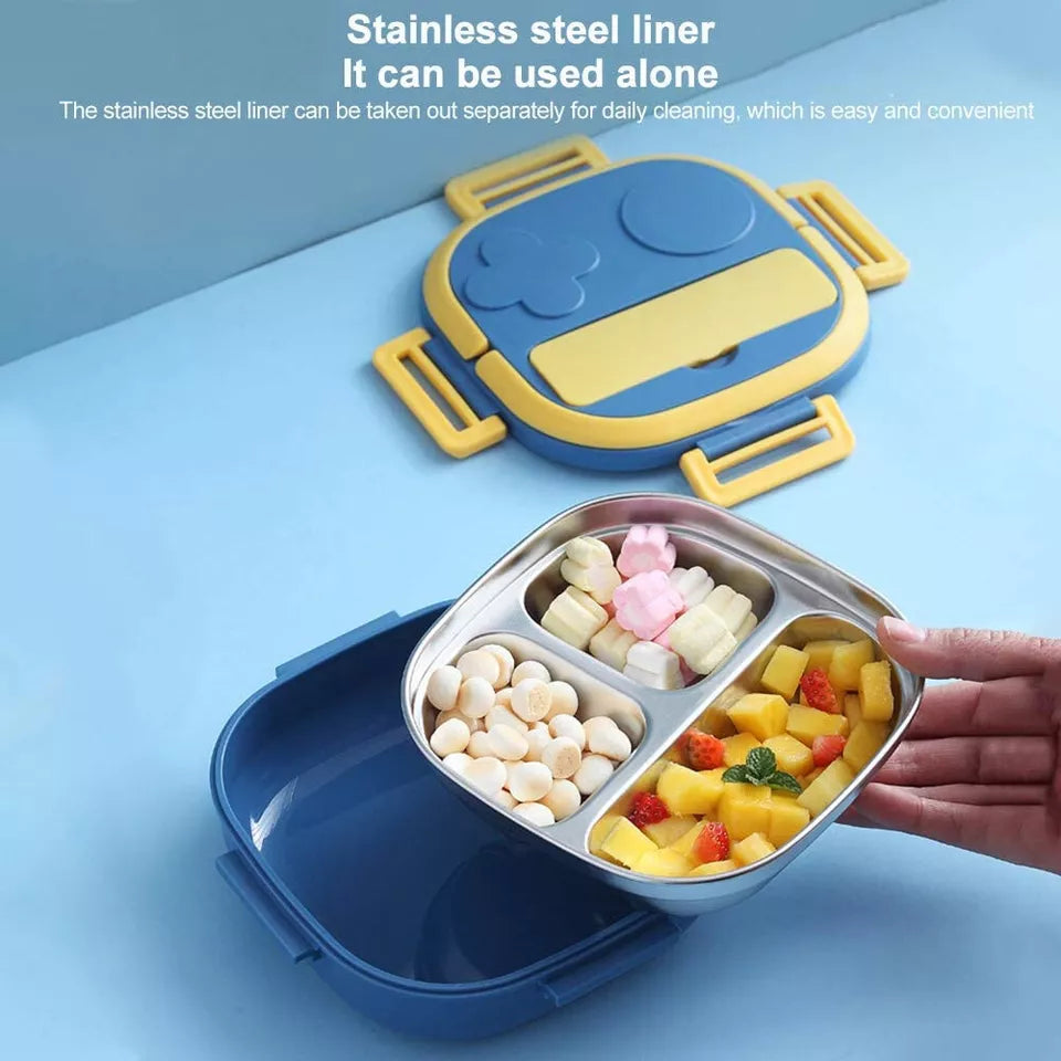Kids Hot & Cool Stainless Steel Lunch Box With Spoon