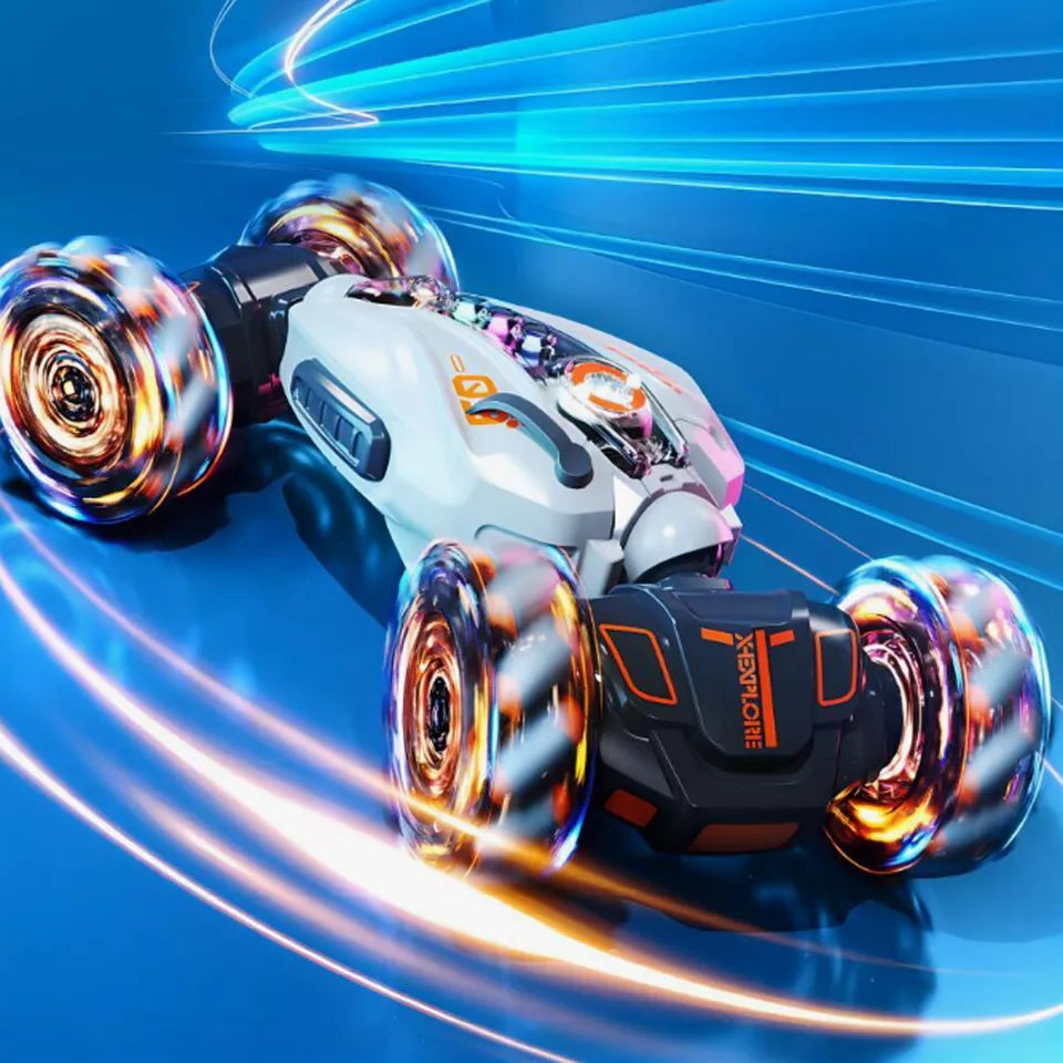 Remote & Gesture Control Dual Form Spray Stunt Twist Car
