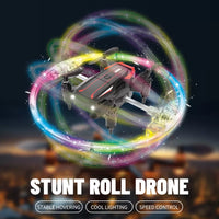 RC Mini Stunt Rolling Drone With Colorful Lights