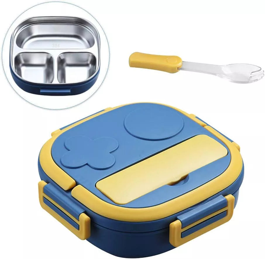Kids Hot & Cool Stainless Steel Lunch Box With Spoon