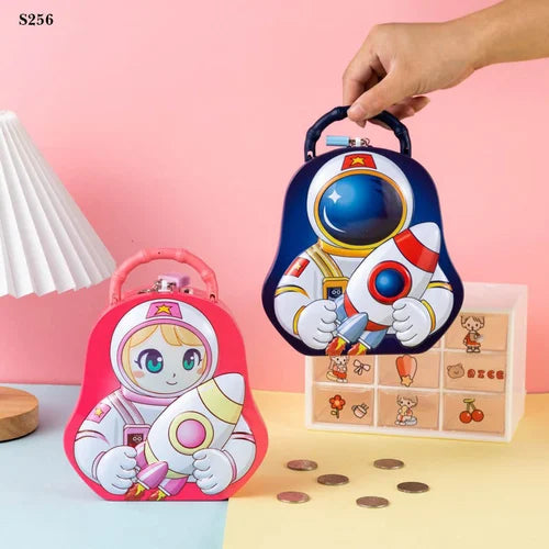Astronaut Themed Kids Coin Saving Box