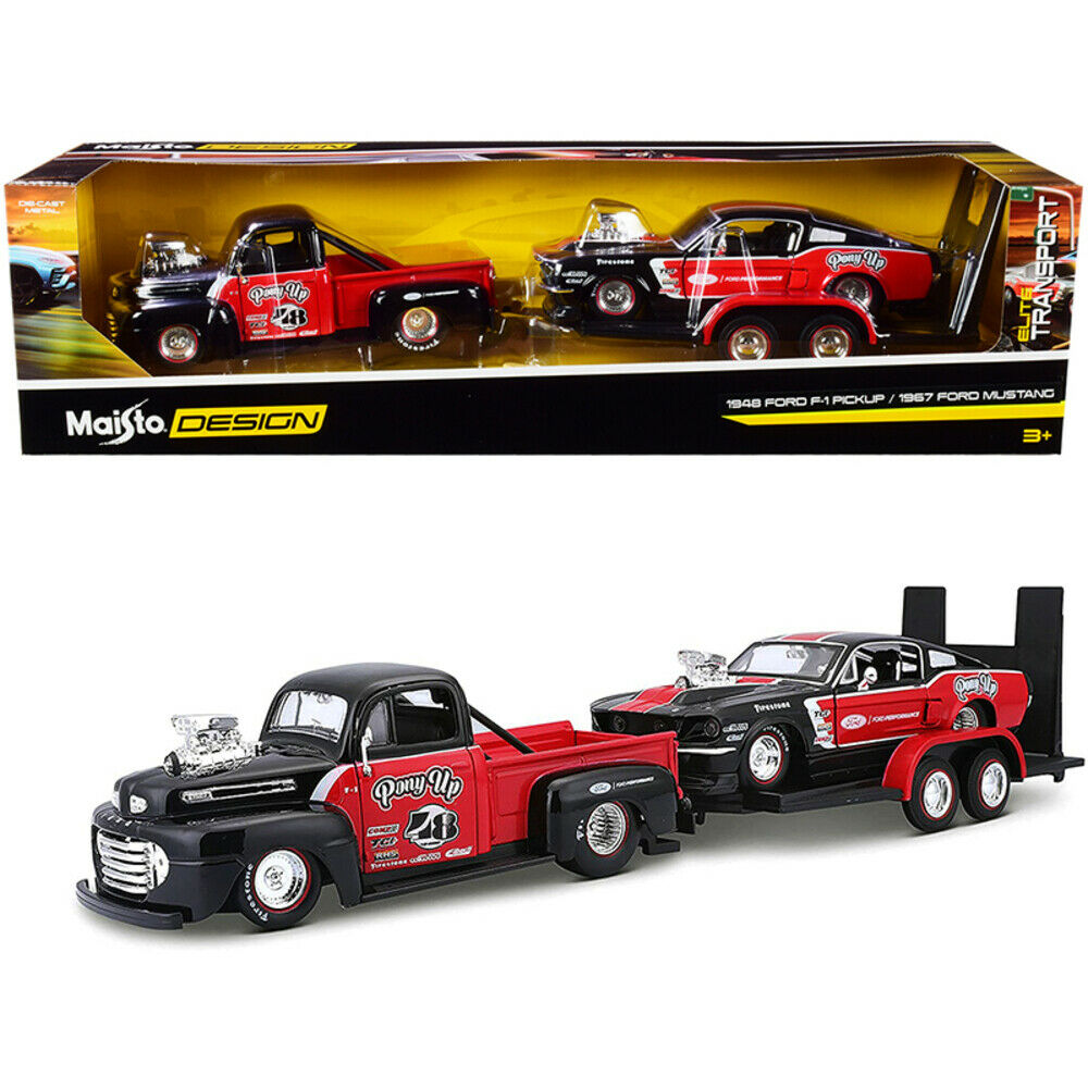 1:24 1948 Ford F1 Truck with 1967 Ford Mustang