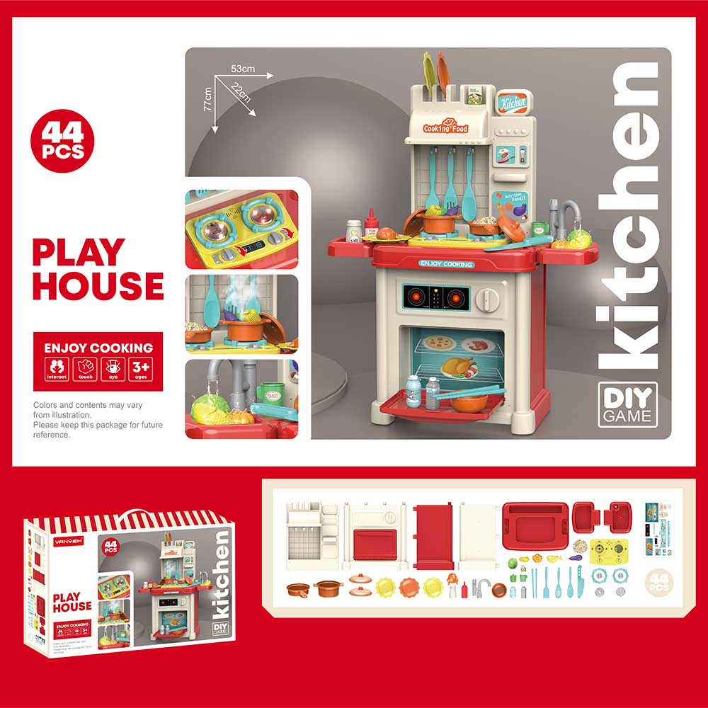 44 Pieces Mist Spray Kitchen - Pink