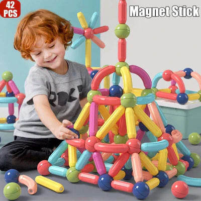 42Pcs Magnetic Puzzle Sticks Set
