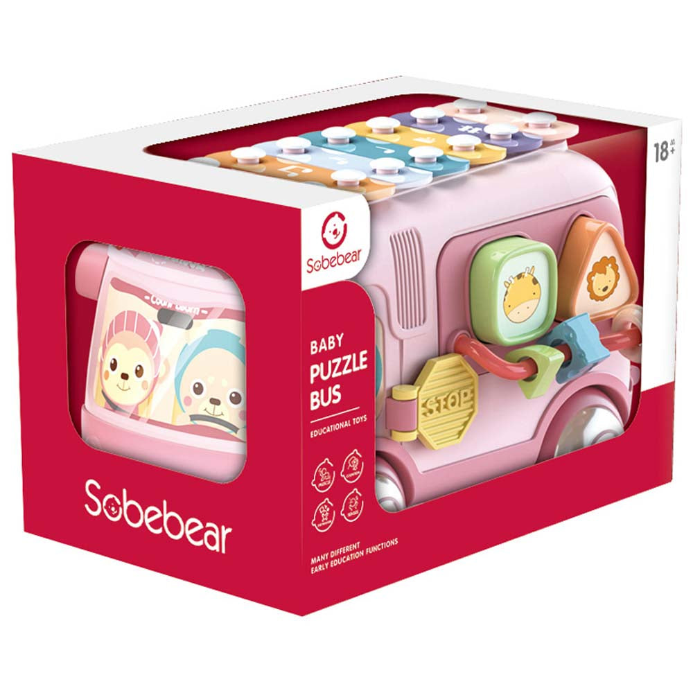 Sobebear Baby Musical Xylophone & Puzzle Bus