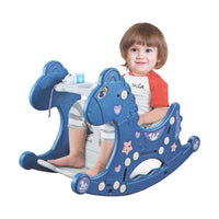 3in1 Multi-functional Baby Racking Horse Chair - Blue