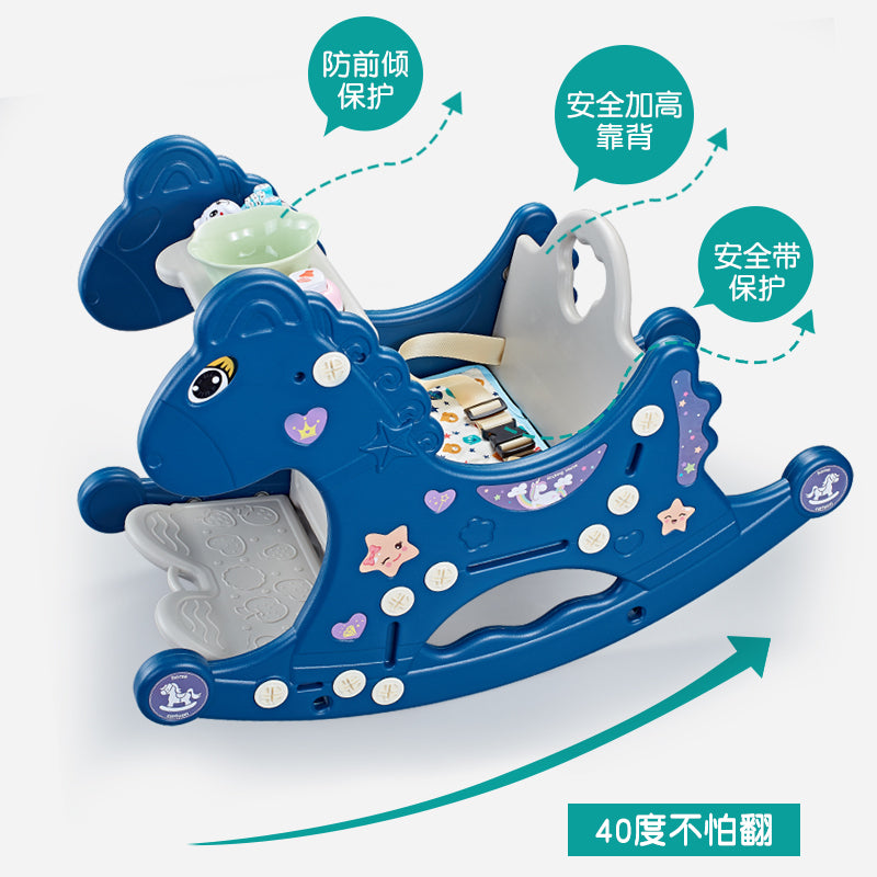 3in1 Multi-functional Baby Rocking Horse Chair - Blue