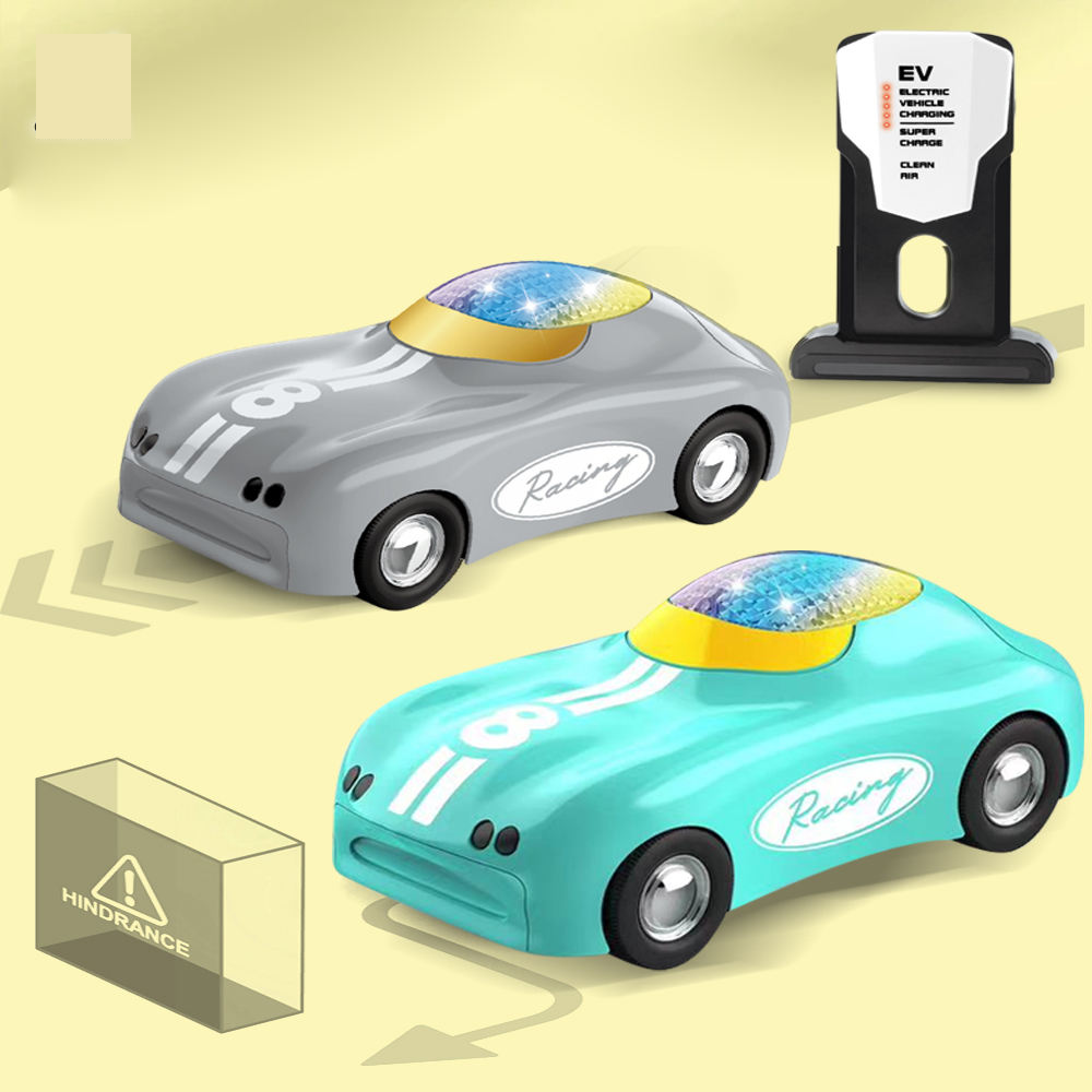 Electric Smart Line Following Car With EV Station