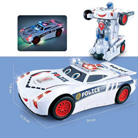 Electronic Deformation Police Car With Light & Sound