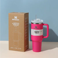 Original Stanley Insulated Tumbler With Straw - Dark Pink