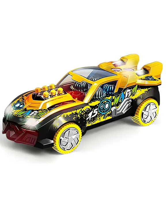 Electric Transparent Gear Musical Car With Smoke