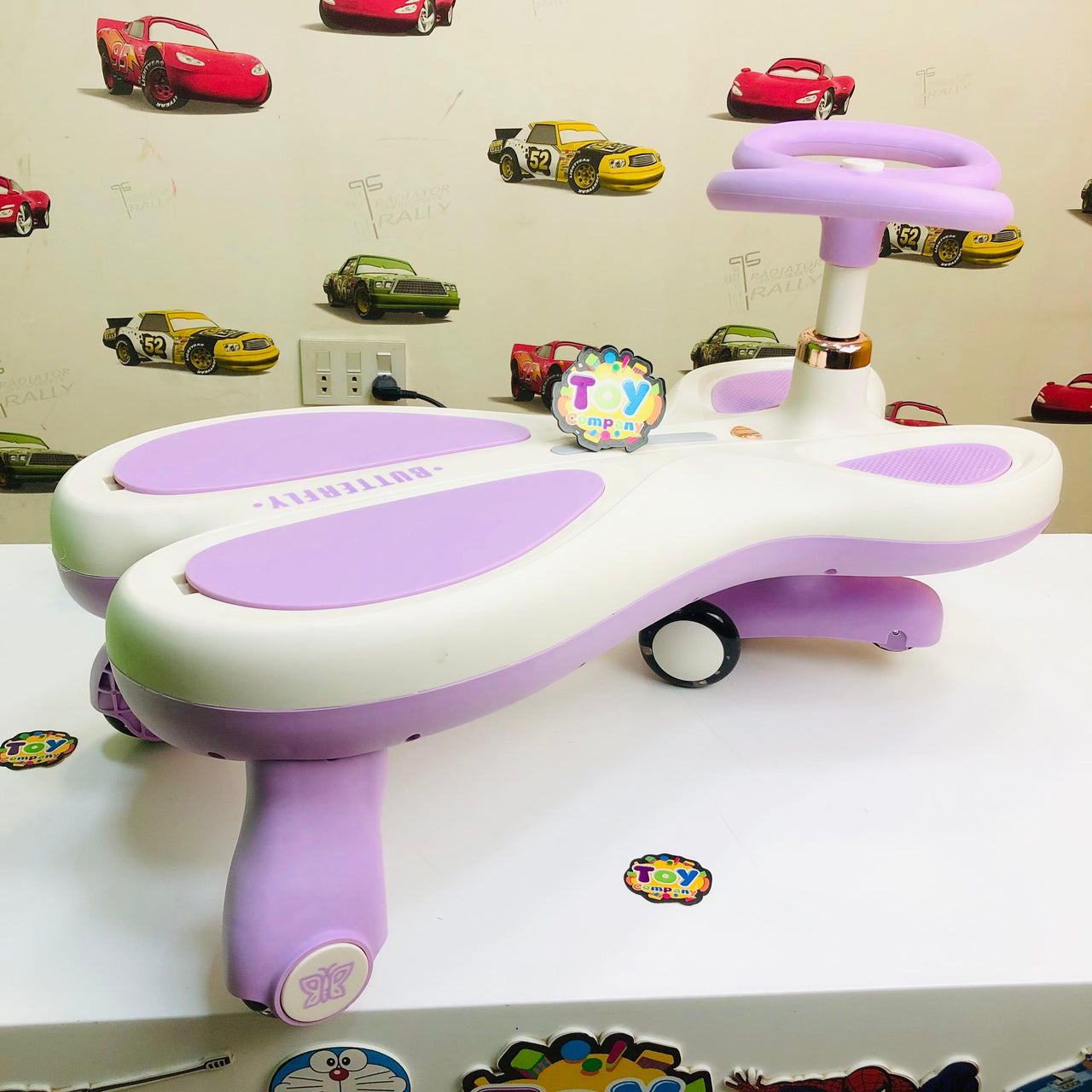 Kids Butterfly Ride-on Auto Walker Twist Car - Purple