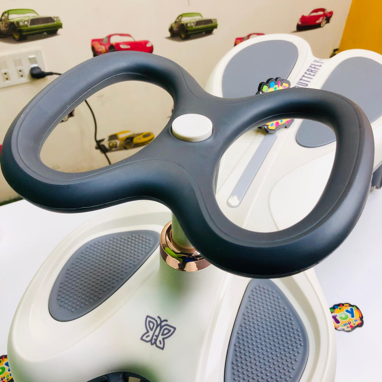 Kids Butterfly Ride-on Auto Walker Twist Car - Gray