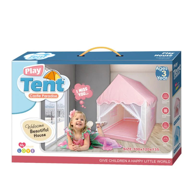 Castle Paradise Play Tent House 100"120"135"cm - Pink