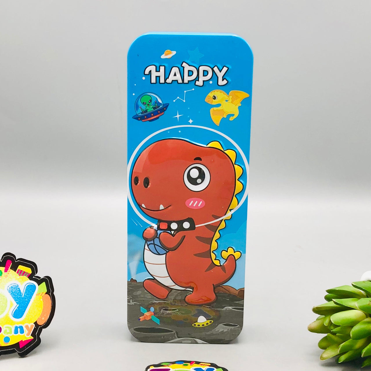 Dinosaur Themed Tin Geometry Box