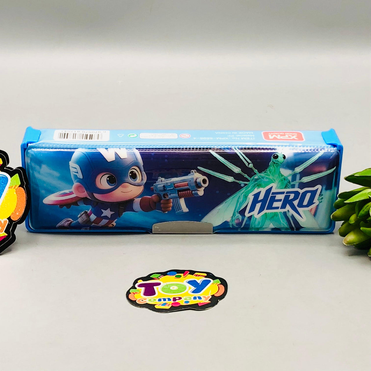 Mini Hero Themed Double-Sided Geometry Box - Blue