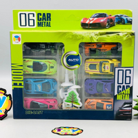 8Pcs Alloy Cars With Road Map