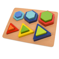 Wooden Montessori Shape Building Blocks