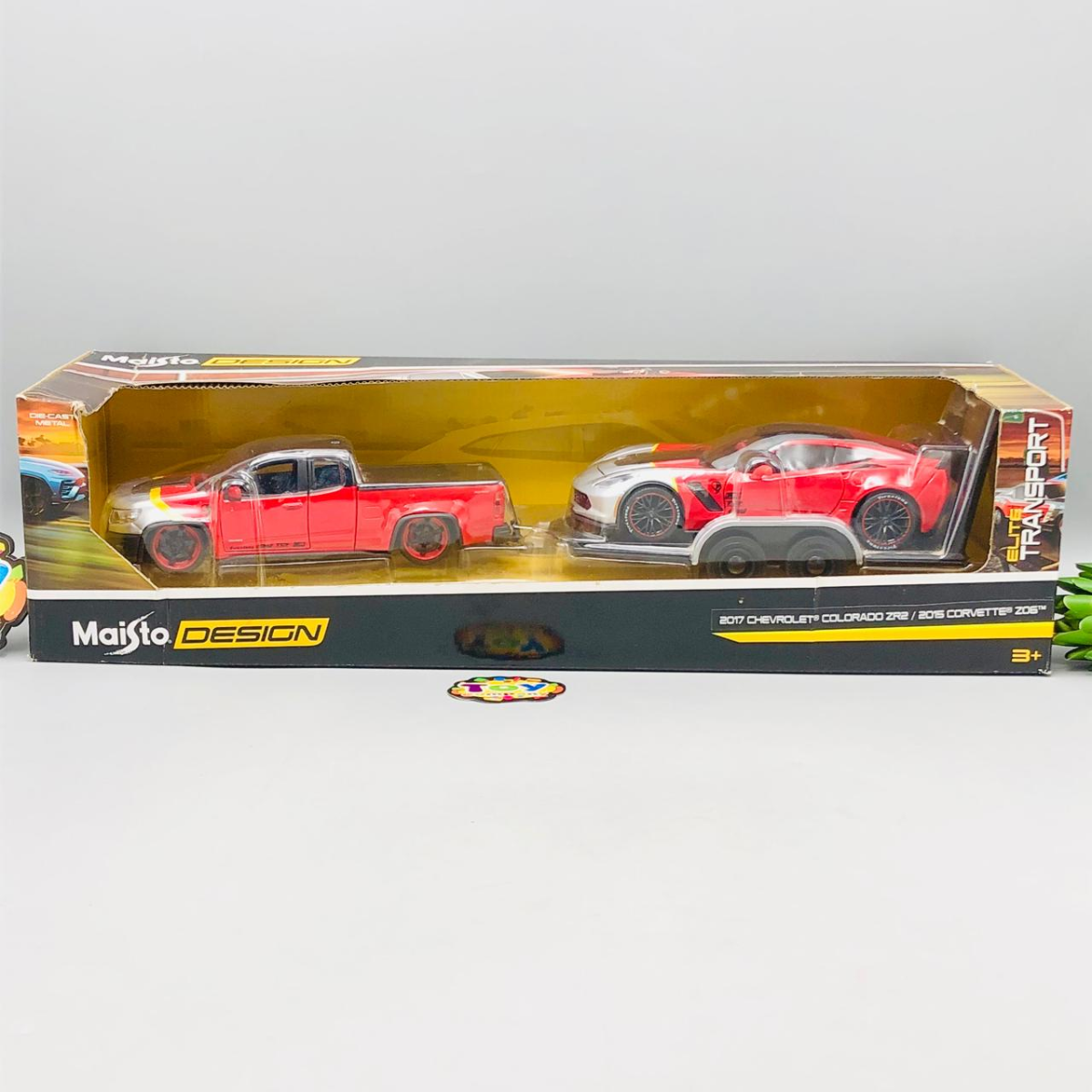 1:24 Chevy Colorado ZR2 & 2015 Corvette Z06 on Trailer