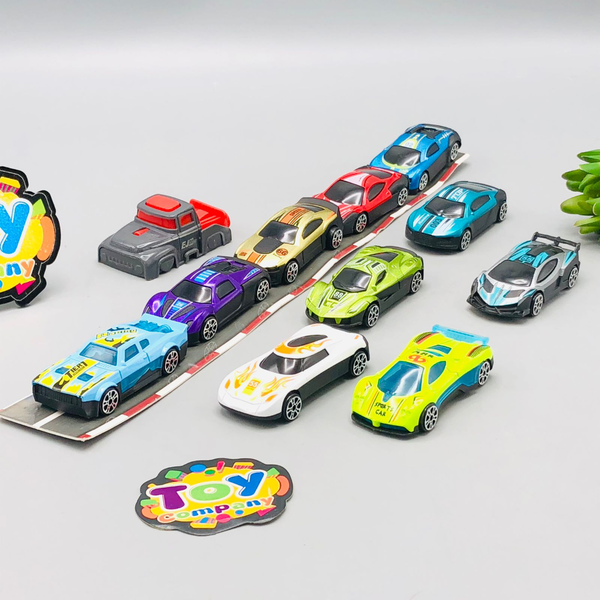 10Pcs Mini Inertial Cars With Launcher - Assortment