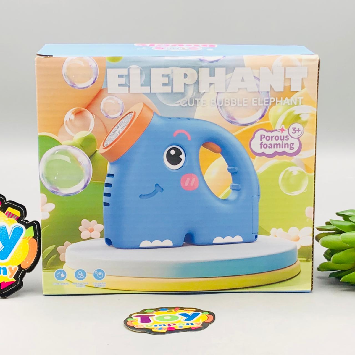 Electric Cute Elephant Colorful Bubble Machine