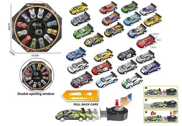 24Pcs Mini Inertial Cars With Launcher