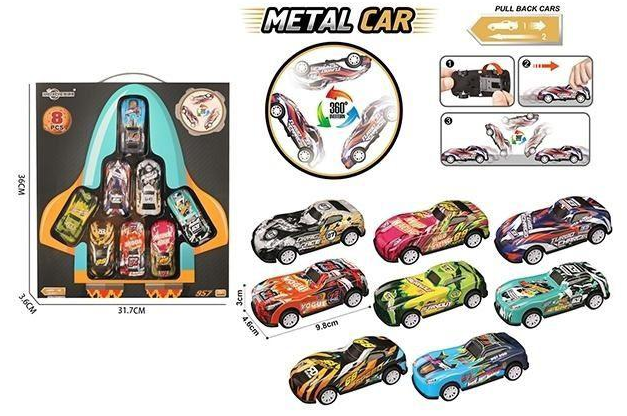 8Pcs Mini Inertial Cars Set