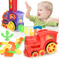 60Pcs Electric Domino Mini Train With Light & Sound