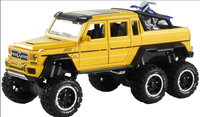 1:24 Diecast AMG G63 Pickup Model With Bike