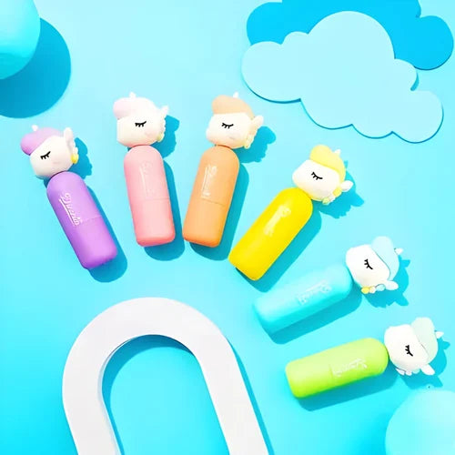 6Pcs Unicorn Themed Colorful Highlighter