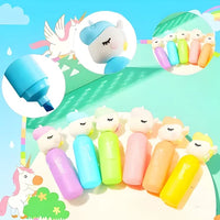 6Pcs Unicorn Themed Colorful Highlighter