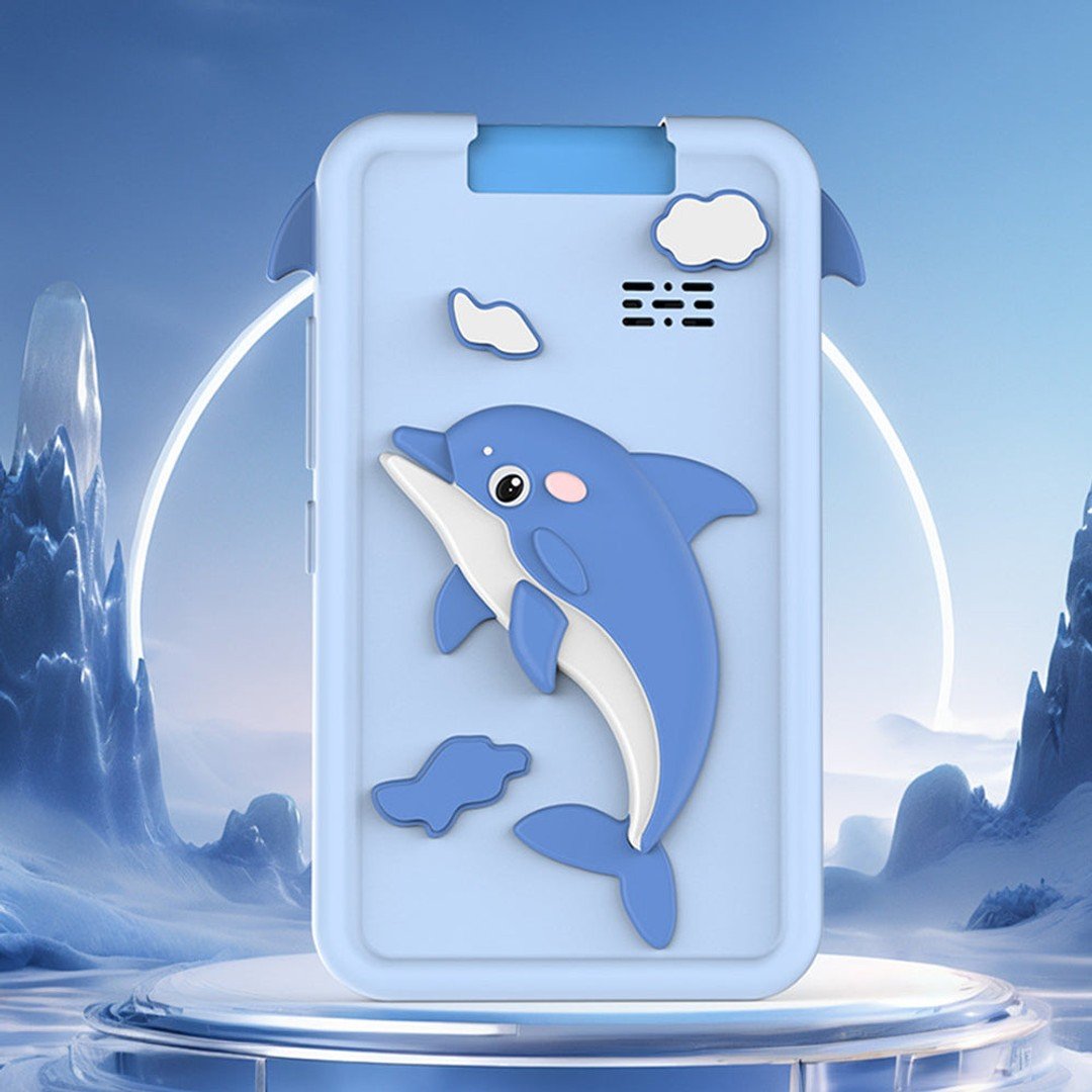 Kids Dolphin Rotatable Lens Digital Touch Phone