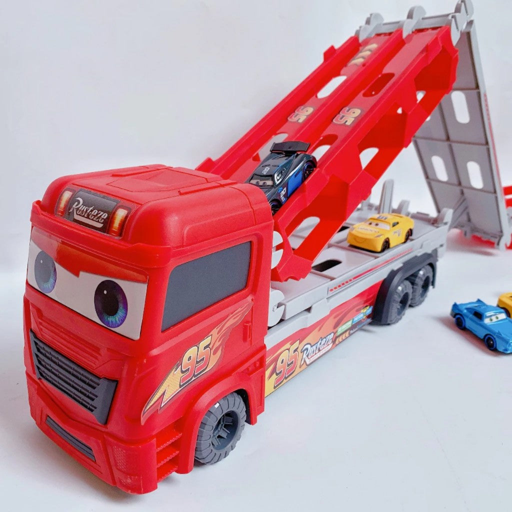 McQueen Double Layer Foldable Truck With 2 Cars